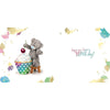 Bear With Cake and Cherry 3D Luxury Keepsake Open Birthday Card