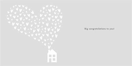 New Home Love Heart Congratulations Card