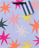 Bright Jagged Starry Design Large Gift Bag