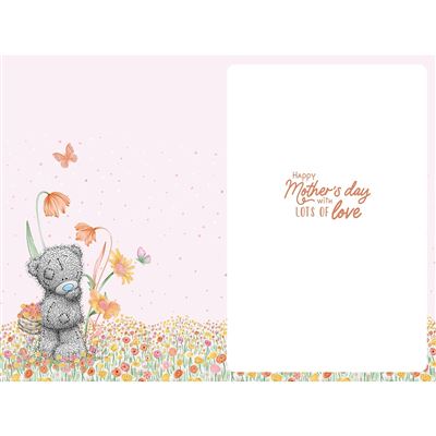 Bear Picking Flowers To Mum From Your Daughter Mother's Day Card