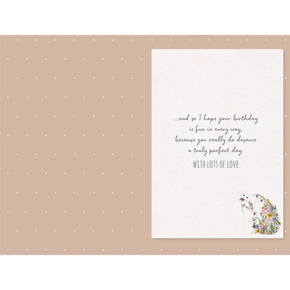 Hedgehog Holding Flower Granddaughter Birthday Card