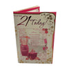 Age 21 Pink Dress and Sandals Design Opacity Birthday Card