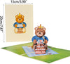 Bear on Picnic Scene 3D Pop Up Birthday Card