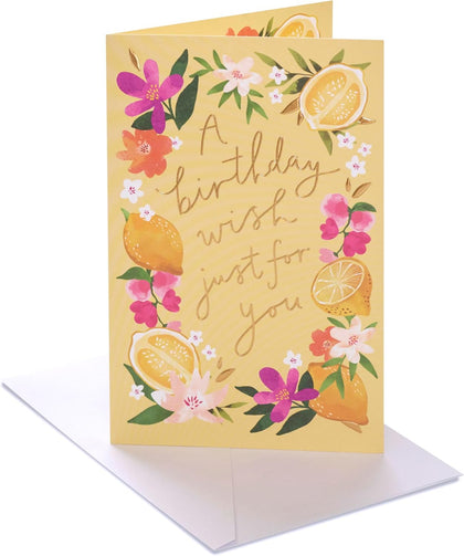 Lemons & Flowers Design Birthday Card