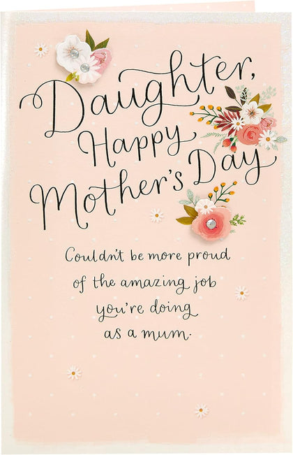Sparkle Blooms Galore Design For Daughter Mother's Day Card
