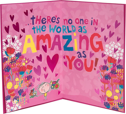 Cartoon Design Mother's Day Card with Badge