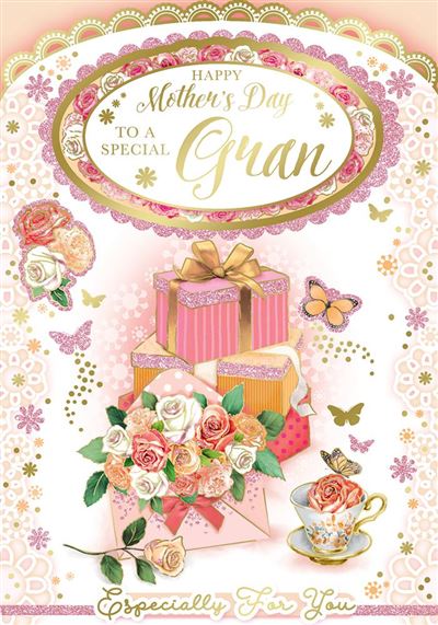 To A Special Gran Roses And Gift Design Mother's Day Card