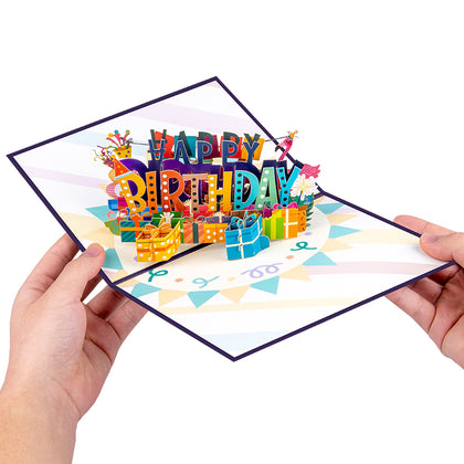 Flamingo Fiesta Happy Birthday Pop Up Card