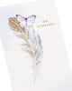 Feather & Butterfly Design Sympathy Card