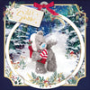 Bear And Snowflake 3D Christmas Card With Keepsake Bauble Style Plaque