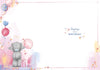 Bear Holding Balloons Aunty Birthday Card