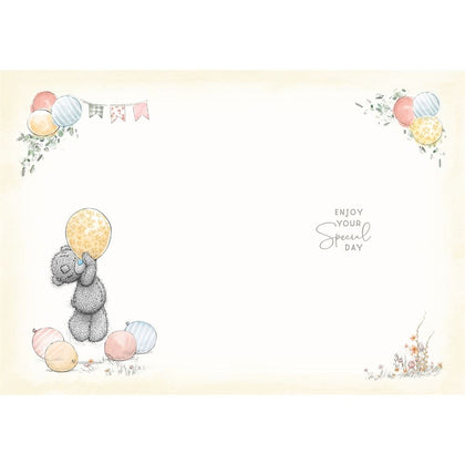 Bear In Hot Air Balloon Birthday Card