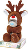 Me to You Tatty Teddy Christmas Reindeer Bear On Gift Plinth 15cm High