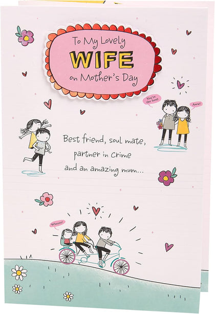 Oodles of Doodles Range Lovely Wife Mother's Day Card 