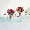 Blue Sealed Butterfly Bouquet 3D Pop Up Greeting Card