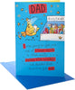 Yellow Bird Reading Funny Dad Birthday Card