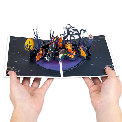 Spooky Squad Monster Animal Halloween Pop Up Card