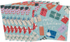Multipack of 8 Bright Presents Design Charity Christmas Cards with Envelope