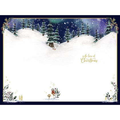 Bear With Snowman Special Grandson 3D Keepsake Christmas Card