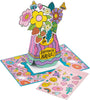 Flower Bouquet Design Pop Up Birthday Card with Sticker Sheet