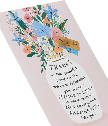 Flower Vase Design Mum Birthday Card