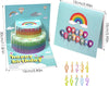 Rainbow Cake 3D Pop Up Birthday Card with Personalized Age Numbers