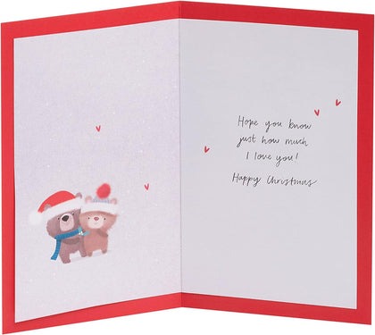 Teddy & Stocking Design Husband Christmas Card