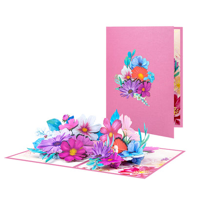Graceful Galsang Flower Elegant Pop Up Greeting Card