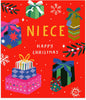 Presents Design Niece Christmas Card
