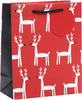 Red Reindeer Medium Christmas Gift Bag