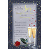 Champagne and Sentiment Verse Son and Daughter-in-Law Anniversary Card