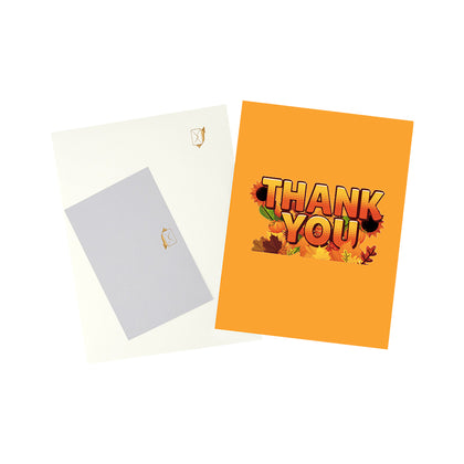 Pumpkin & Petals Seasonal Thank You Pop Up Greeting Card