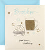 Classic Glitter Embellished Beer and Burger Design Brother Birthday Card