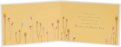 Warm Flower Design Birthday Card