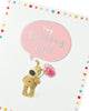 Cute Boofle Silver Foil Birthday Girl Card