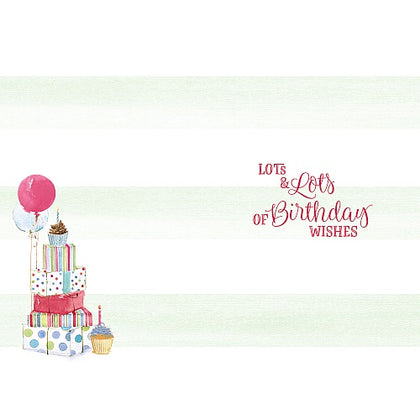Open Happy Birthday Card Gifts And Cupcakes