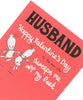 Two Lovely Puppies Design Husband Valentine's Day Card