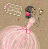 Girl in Pink Dress with Bird Special Granddaughter Birthday Card