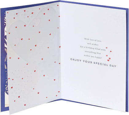 Contemporary Design Husband Birthday Card
