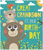 Great Grandson Jolly Creatures Design Birthday Card