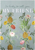 Vintage Style Botanical Design Friend Birthday Card