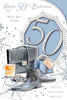 Male 50 Today! Age 50th Purse And Shoes Design Birthday Card