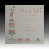 Pack of 10 Luxury White Wedding Gift Glitter Finished Thank You Cards