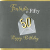 Fantastic At 50 50th Birthday Greeting Card Hand-Finished Notting Hill Cards