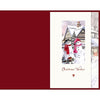 Husband Snow Couple Red Bow Die Cut Large Christmas Card