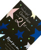 Grandson Blue And Silver Star Design 21st Birthday Card