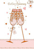 Sparkling With Hearts Champaign On Our Wedding Anniversary Card