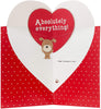 3D One I Love Pop Up Cute Lots of Woof Dog Valentine's Day Card