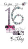 On Your 16th Girl Birthday Greeting Card Hand-Finished Champagne Range Cards