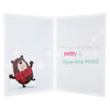 Christmas Card Snow Time Cute Bear in a Santa Hat